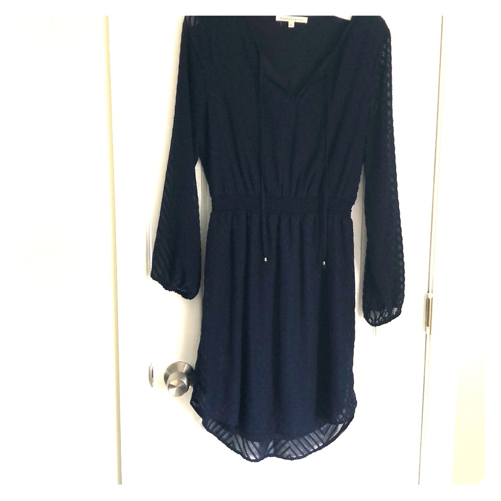 Navy blue long sleeve dress